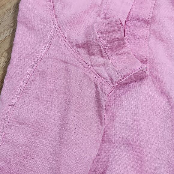 🐞Columbia Pink Camp Henry Buttoned Short Sleeve Top Medium - Picture 12 of 16